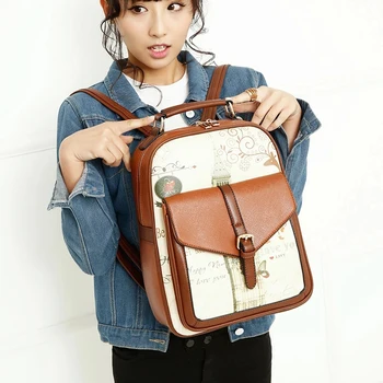 50pcs/lot PU Leather Printing Backpack College Style Women's Backpack, School Bags for Teenagers Women Mochila
50pcs/lot PU Leather Printing Backpack College Style Women's Backpack, School Bags for Teenagers Women Mochila