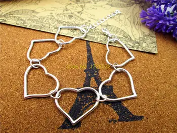 12pcs/lot Hot sale length:17+5cm bracelets bangles with six hearts ,charms pendant love you bracelets
12pcs/lot Hot sale length:17+5cm bracelets bangles with six hearts ,charms pendant love you bracelets