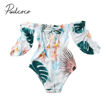 2018 Brand New 0-24M Newborn Summer Toddler Baby Girls Romper Long Sleeve Off Shoulder Strapless Romper Leaves Printed Jumpsuits
2018 Brand New 0-24M Newborn Summer Toddler Baby Girls Romper Long Sleeve Off Shoulder Strapless Romper Leaves Printed Jumpsuits