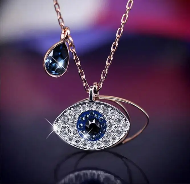 S925 Silver Rose Gold Necklace female demon eyes bone short chain necklace rhinestone pendant Valentine Gift 77112
S925 Silver Rose Gold Necklace female demon eyes bone short chain necklace rhinestone pendant Valentine Gift 77112