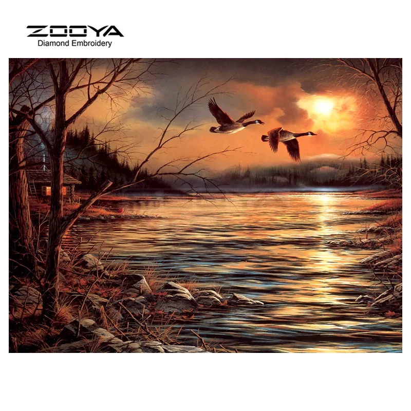 ZOOYA Diamond Embroidery DIY Diamond Painting Sunset Landscape Lake Bird Diamond Painting Cross Stitch Rhinestone Mosaic BJ1702
ZOOYA Diamond Embroidery DIY Diamond Painting Sunset Landscape Lake Bird Diamond Painting Cross Stitch Rhinestone Mosaic BJ1702