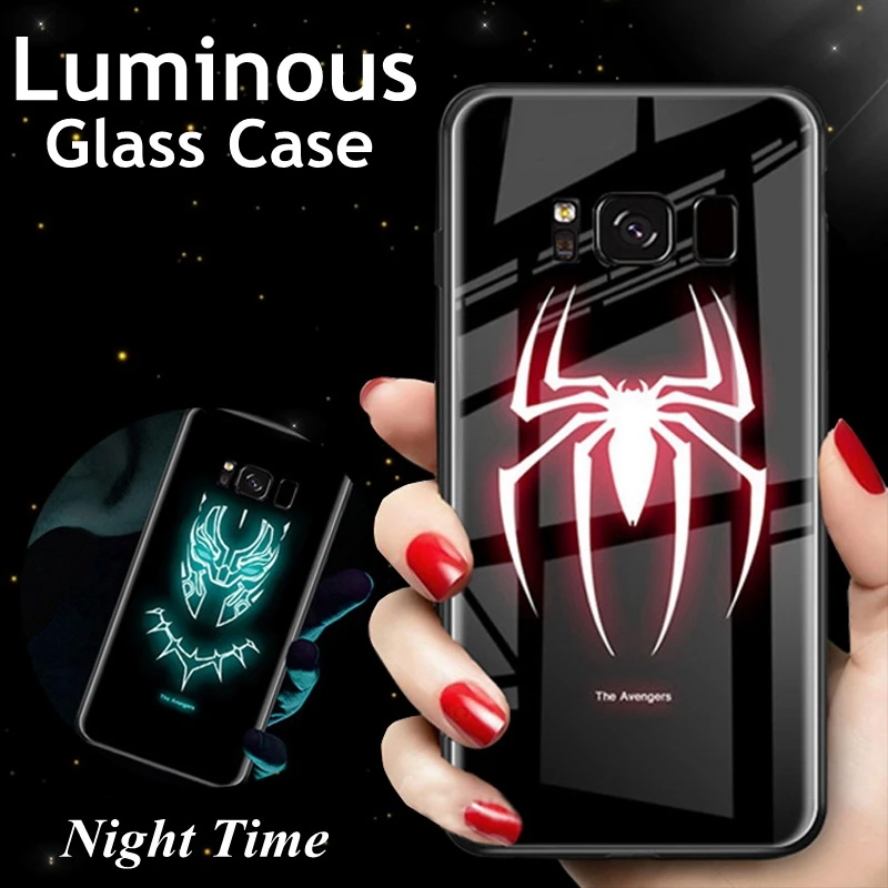 Luminous Glass Case For Samsung Galaxy Note 9 S8 S9 Plus Black Panther Marvel Cover for Samsung Galaxy Note9 Note 8 Iron Man
Luminous Glass Case For Samsung Galaxy Note 9 S8 S9 Plus Black Panther Marvel Cover for Samsung Galaxy Note9 Note 8 Iron Man