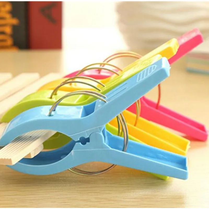 4 Pcs Plastic Color Clothes Pegs Beach Towel Clamp Laundry Clothes Pins Large Size Drying Racks Retaining Clip Organization W3
4 Pcs Plastic Color Clothes Pegs Beach Towel Clamp Laundry Clothes Pins Large Size Drying Racks Retaining Clip Organization W3