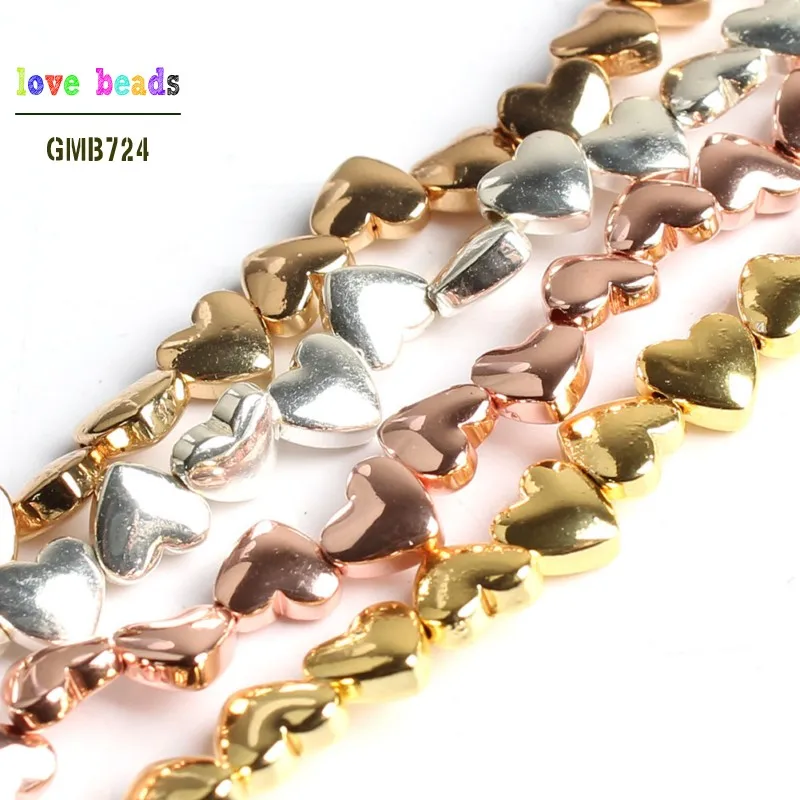 Natural Rose Gold Silver Hematite Stone Love Heart Loose Beads for Jewelry Making DIY Bracelet 15'' 5x6mm
Natural Rose Gold Silver Hematite Stone Love Heart Loose Beads for Jewelry Making DIY Bracelet 15'' 5x6mm