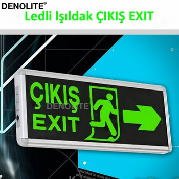 DENOLITE Turkish Ledli EXIT Light 3W LED Indicator Fire Emergency EXIT Light Backup Green Led Light Arrow Gown/Right/Left
DENOLITE Turkish Ledli EXIT Light 3W LED Indicator Fire Emergency EXIT Light Backup Green Led Light Arrow Gown/Right/Left