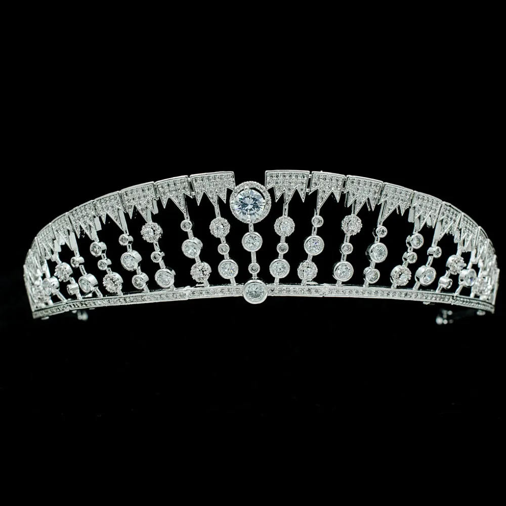 Фото Full Cubic Zirconia Tiaras Bridal Wedding Crowns Women Hair Accessories Jewelry Pageant Headpiece HG1047 | Украшения и аксессуары