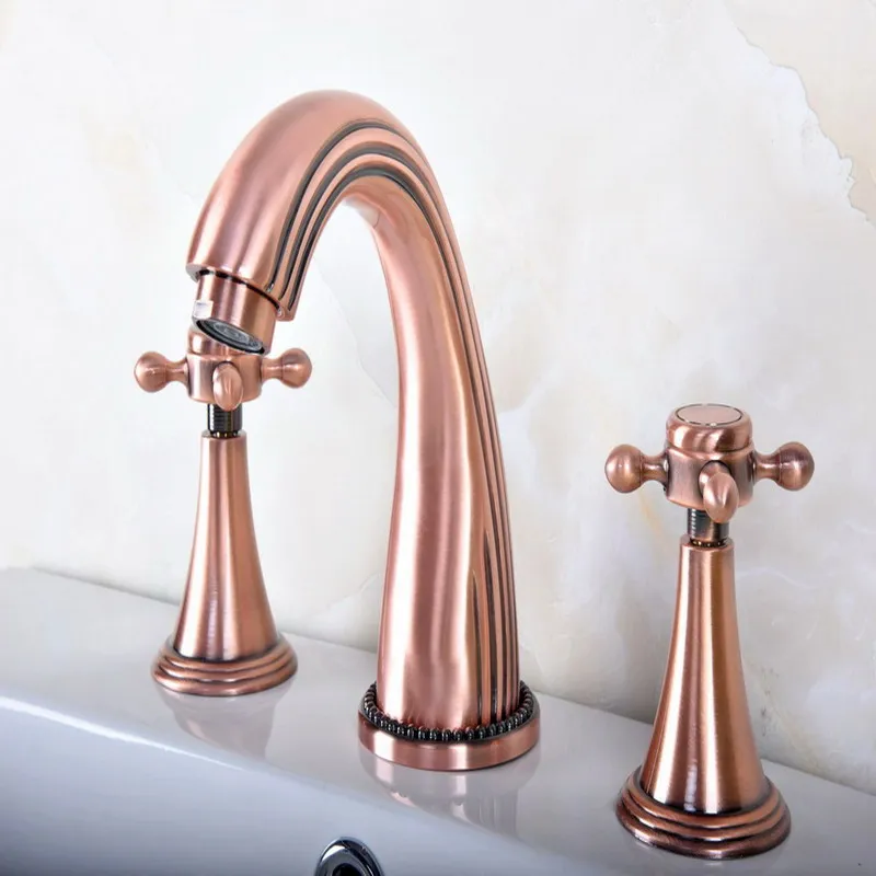 Antique Red Copper Widespread Dual Handle Bathroom Washing Basin Mixer Taps Deck Mounted 3 Holes Lavatory Sink Faucet arg076
Antique Red Copper Widespread Dual Handle Bathroom Washing Basin Mixer Taps Deck Mounted 3 Holes Lavatory Sink Faucet arg076