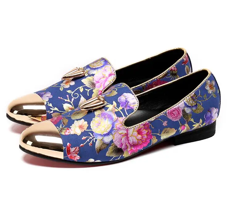 New gold toe crystal handmade men loafers blue printed flowers men fashion leather men wedding dress shoes men's flats
New gold toe crystal handmade men loafers blue printed flowers men fashion leather men wedding dress shoes men's flats