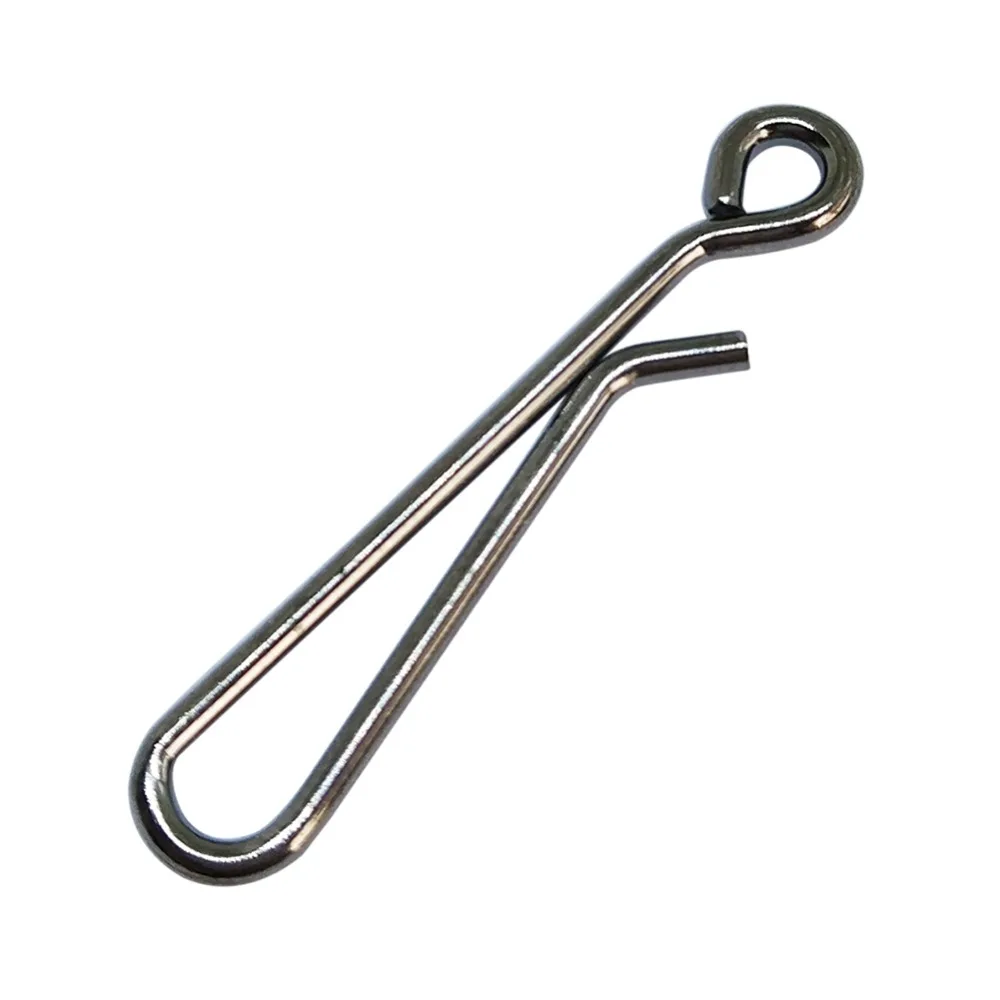 20-pieces Fishing Snap Clips Hanging B #0-#6 Stainless Steel Connector for Lure Hook Carp Gear | Спорт и развлечения