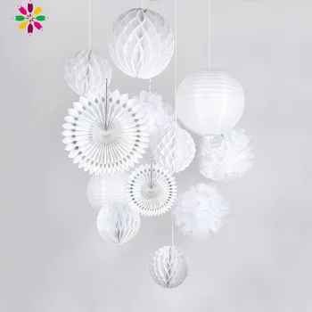 Elegant White Wedding Decoration Set 12pcs Honeycomb Balls Paper Fans Lanterns Pom Pom Flower for Events Wedding Decorate
Elegant White Wedding Decoration Set 12pcs Honeycomb Balls Paper Fans Lanterns Pom Pom Flower for Events Wedding Decorate