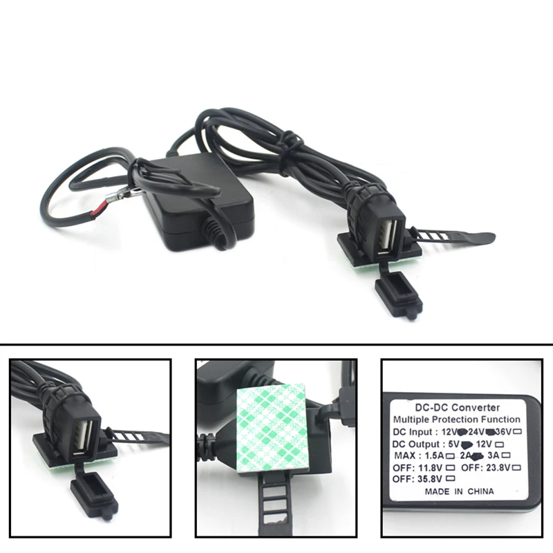 

New waterproof car motorcycle car phone charger USB car charger 12V to 5v step-down module 2A For All Mobile Phone dfdf