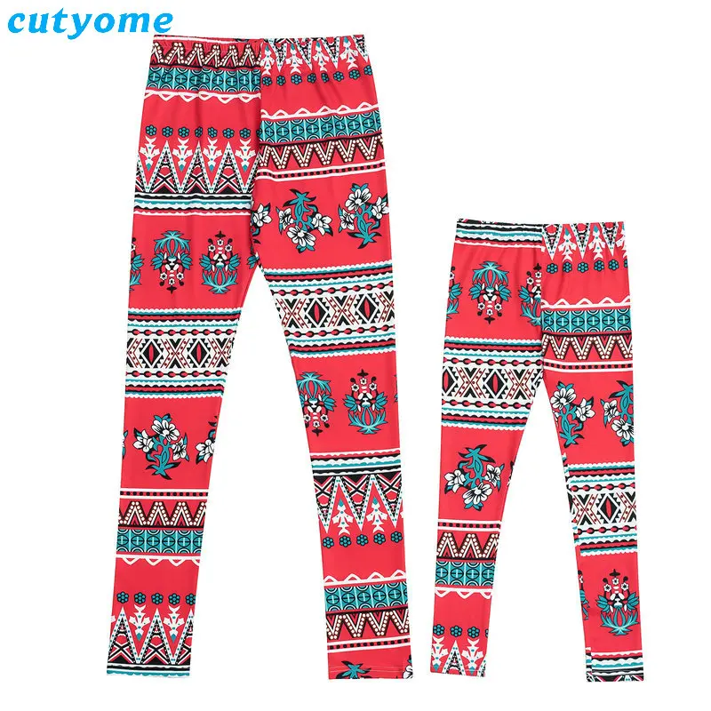 Family Look Mom And Daughter Matching Clothes Christmas Heart Leggings Pants Mother And Daughter Outfits Mommy And Me Trousers (44)