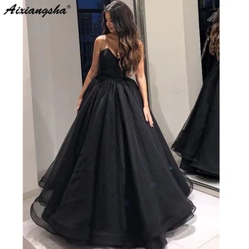 Simple Black Organza Long Evening Dress 2019 Sweetheart A Line Floor Length Cheap Prom Gowns High Quality Wedding robe de soiree
Simple Black Organza Long Evening Dress 2019 Sweetheart A Line Floor Length Cheap Prom Gowns High Quality Wedding robe de soiree