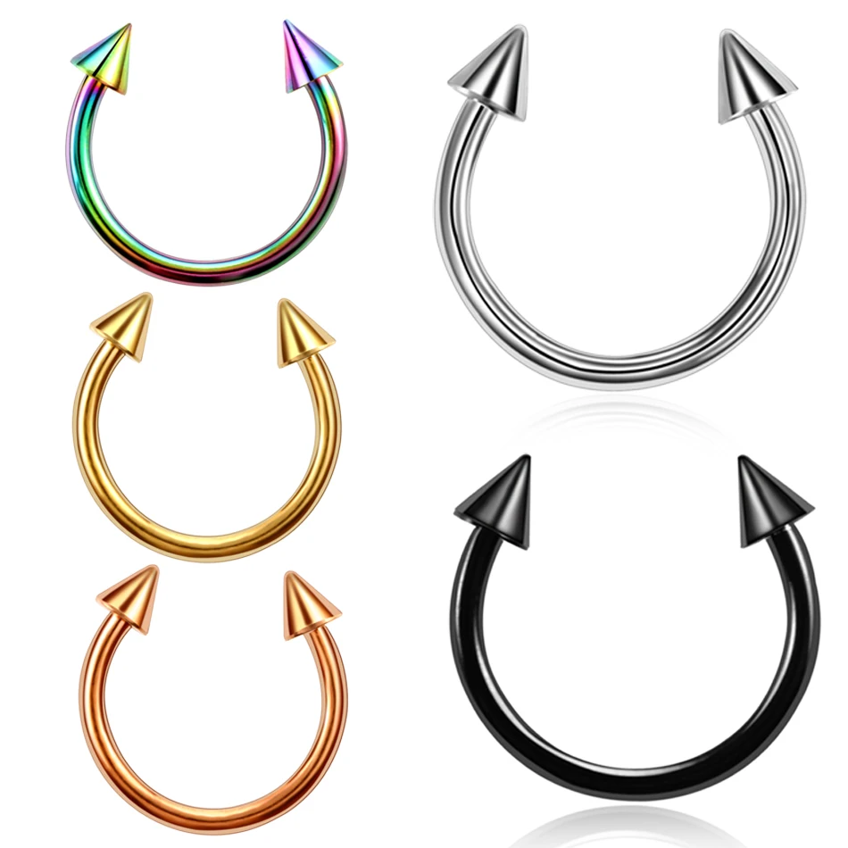 2Pcs Colorful Spike Circular Barbell Horseshoe Ring Ear Cartilage Tragus Piercing Labret Nose Hoop Rings Fashion Unisex Jewelry
2Pcs Colorful Spike Circular Barbell Horseshoe Ring Ear Cartilage Tragus Piercing Labret Nose Hoop Rings Fashion Unisex Jewelry