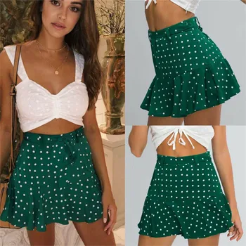 2019 Brand New Style Women High Waist Stretch Skater Flared Pleated Swing Polka Dot Mini Skirt
2019 Brand New Style Women High Waist Stretch Skater Flared Pleated Swing Polka Dot Mini Skirt