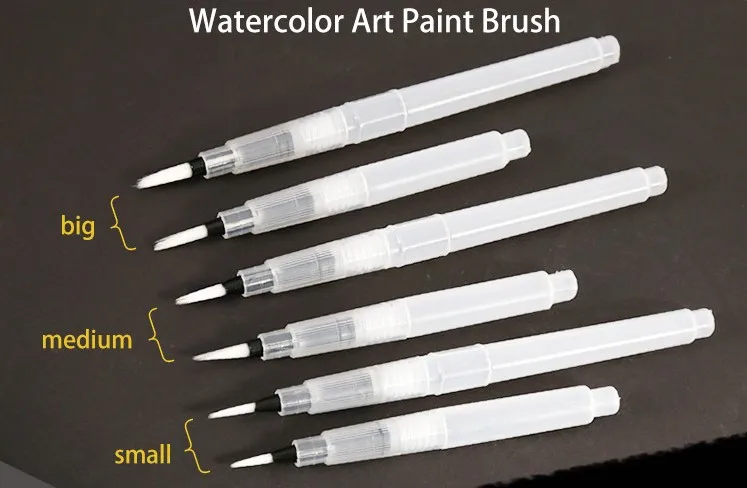 6Pcs/set Large Capacity Water Brush Watercolor Art Paint Brush Nylon Hair Painting Brush For Calligraphy Pen
6Pcs/set Large Capacity Water Brush Watercolor Art Paint Brush Nylon Hair Painting Brush For Calligraphy Pen