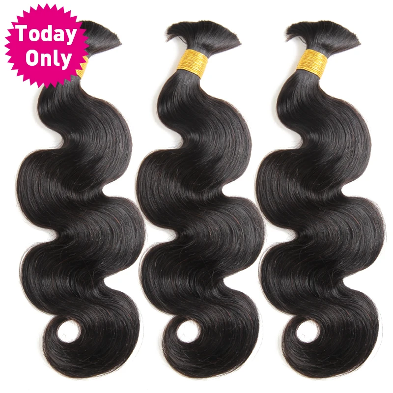 TODAY ONLY Brazilian Body Wave 3 Bundles Human Braiding Hair Bulk No Weft Remy Human Hair Bundles Brazilian Hair Weave Bundles
TODAY ONLY Brazilian Body Wave 3 Bundles Human Braiding Hair Bulk No Weft Remy Human Hair Bundles Brazilian Hair Weave Bundles