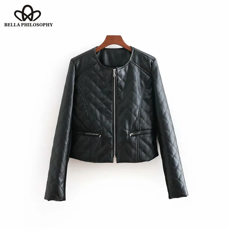Wonder 2018 new autumn Vintage o neck faux PU leather casual cotton Jacket ladies long sleeve Outwear zipper Coat basic chic Top
Wonder 2018 new autumn Vintage o neck faux PU leather casual cotton Jacket ladies long sleeve Outwear zipper Coat basic chic Top
