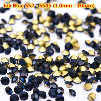 ss2 - ss45 1440pcs 1.0mm ss2 Crystal Ink Blue Pointback Nail Rhinestones Gold Foil Strass Diamond Stones 3D Jewelry decoration
ss2 - ss45 1440pcs 1.0mm ss2 Crystal Ink Blue Pointback Nail Rhinestones Gold Foil Strass Diamond Stones 3D Jewelry decoration