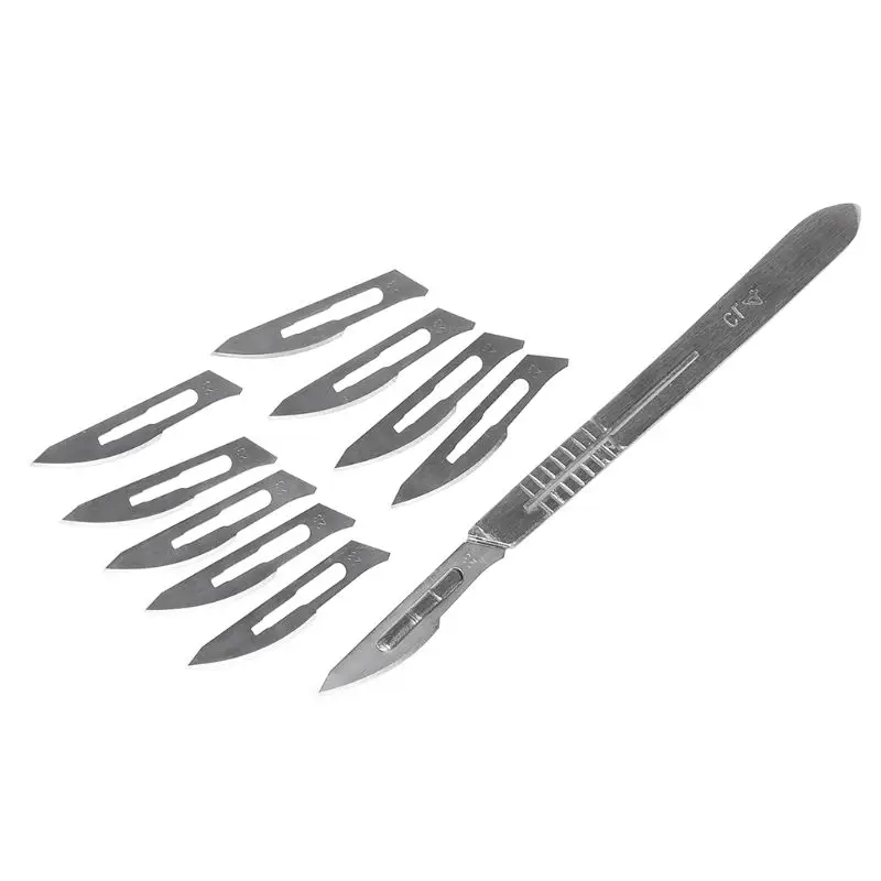 10pcs 23# Scalpel Knife Blades For Wood Carving Engraving Craft Sculpture Cutting Tool PCB Repair
10pcs 23# Scalpel Knife Blades For Wood Carving Engraving Craft Sculpture Cutting Tool PCB Repair