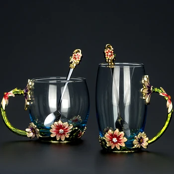 Exquisite Enamel Coffee Cup Mug Flower Tea Glass Cups for Hot and Cold Drinks,Perfect Gifts For Her,Flower Tea Set Coffee Cup
Exquisite Enamel Coffee Cup Mug Flower Tea Glass Cups for Hot and Cold Drinks,Perfect Gifts For Her,Flower Tea Set Coffee Cup