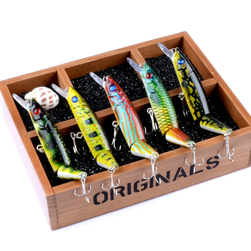 5Pcs/Lot 14cm/21.7g Lifelike Multi Sections Painted Fishing Lures Bait Artificial 2 Jointed Swimmer Fishing Bait For River Lake
5Pcs/Lot 14cm/21.7g Lifelike Multi Sections Painted Fishing Lures Bait Artificial 2 Jointed Swimmer Fishing Bait For River Lake