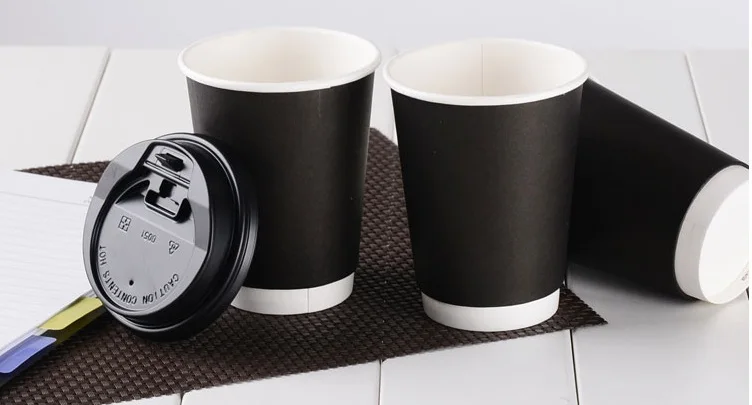 20pcs 400ml black paper cup, heat insulated disposable coffee mug with two layers for coffee shops, logo printing is available
20pcs 400ml black paper cup, heat insulated disposable coffee mug with two layers for coffee shops, logo printing is available