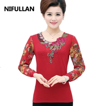 NIFULLAN New Blouse Women Fashion Chiffon Long Sleeve Shirts O-Neck Embroidery Pullover Spring Fall Casual Mother Plus Size Top
NIFULLAN New Blouse Women Fashion Chiffon Long Sleeve Shirts O-Neck Embroidery Pullover Spring Fall Casual Mother Plus Size Top