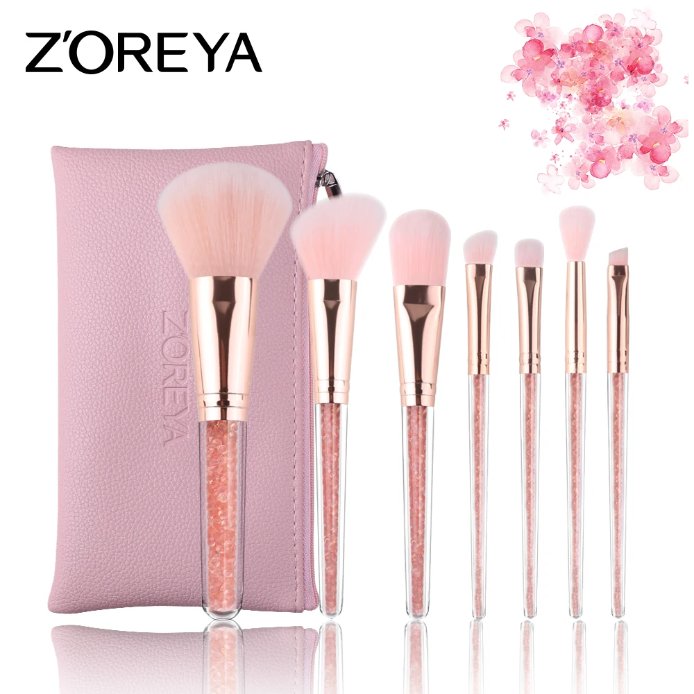 ZOREYA Makeup Brushes 7pcs Crystal Cosmetic Brush Set With Leather Bag Powder Contour Eye Shadow Foundation Blending Brow Brush
ZOREYA Makeup Brushes 7pcs Crystal Cosmetic Brush Set With Leather Bag Powder Contour Eye Shadow Foundation Blending Brow Brush