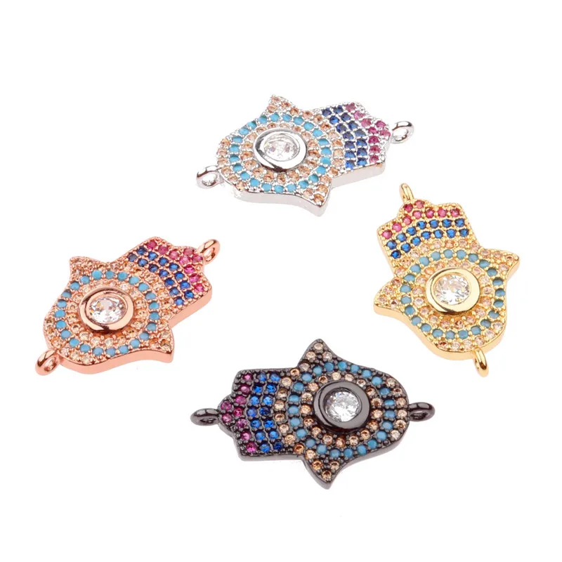 Fashion Hamsa Hand & Eye Charm Bracelet Necklace Micro Shop CZ Stone DIY Connector Jewelry
Fashion Hamsa Hand & Eye Charm Bracelet Necklace Micro Shop CZ Stone DIY Connector Jewelry