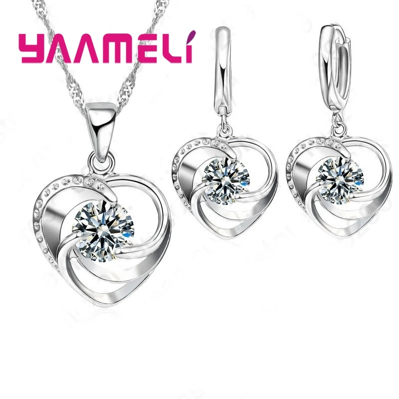 Luxury 925 Sterling Silver Cubic Zircon Earring Necklace Jewelry Sets Women Engagement Wedding Party Accessory
Luxury 925 Sterling Silver Cubic Zircon Earring Necklace Jewelry Sets Women Engagement Wedding Party Accessory