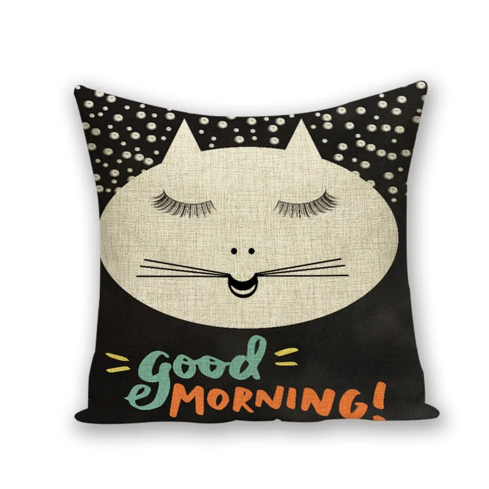 Pumelo Tree Pillows Case Cartoon Pattern of Cat Good Morning Pillow Case Aninal Cushion Cover for Home Decoration
Pumelo Tree Pillows Case Cartoon Pattern of Cat Good Morning Pillow Case Aninal Cushion Cover for Home Decoration