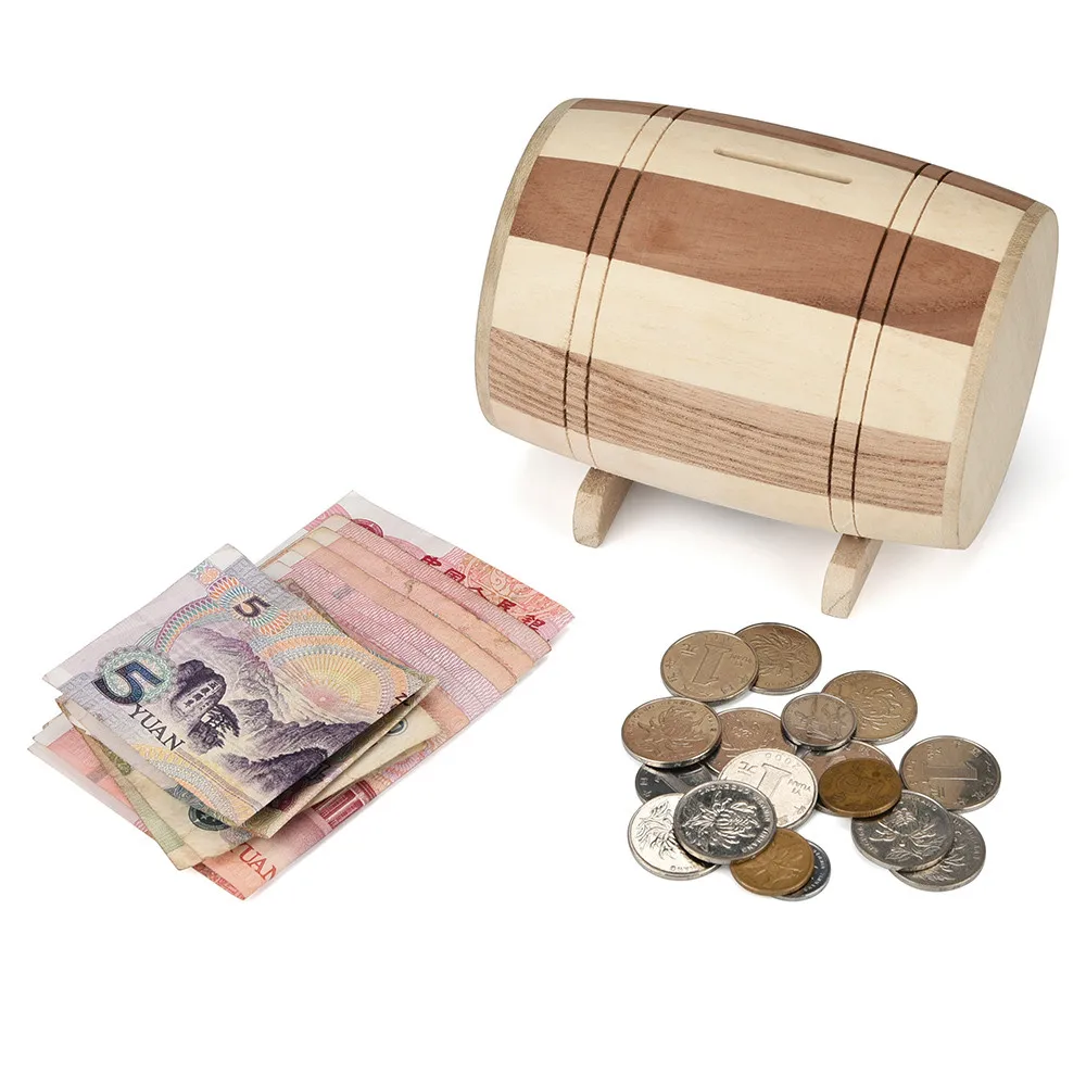 Wooden Piggy Bank Safe Money Box Savings Wine Barrel Wood Carving Handmade Stole Coin Saving Box Moneybox gift kids
Wooden Piggy Bank Safe Money Box Savings Wine Barrel Wood Carving Handmade Stole Coin Saving Box Moneybox gift kids