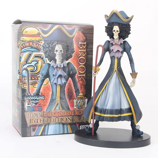 Anime ONE PIECE New World Brook Burukku 18CM Action Figures PVC onepiece toys doll model collection
Anime ONE PIECE New World Brook Burukku 18CM Action Figures PVC onepiece toys doll model collection