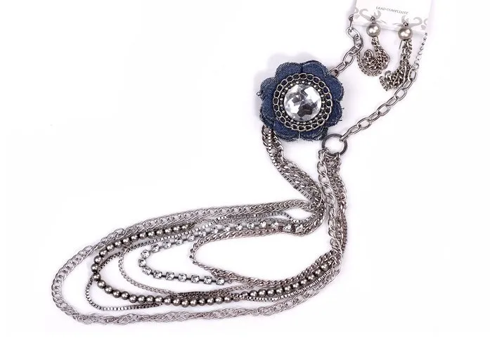 Free Shipping Fashion Vintage Luxury Multi-layer Gold Silver Denim Flower Long Necklace N1133
Free Shipping Fashion Vintage Luxury Multi-layer Gold Silver Denim Flower Long Necklace N1133