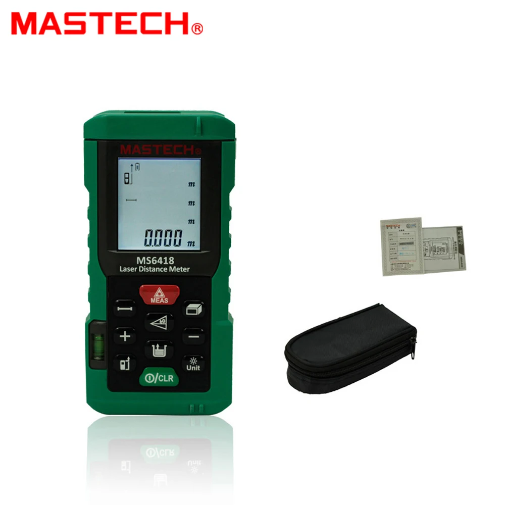MASTECH MS6418 Laser Distance Meter 80M Distance Measure Digital Range Finder With Bubble level
MASTECH MS6418 Laser Distance Meter 80M Distance Measure Digital Range Finder With Bubble level