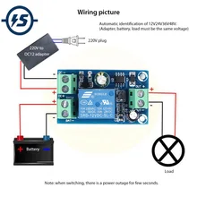 Power-Off Protection Circuit Module Auto Switching Cut-off Controller UPS Emergency Battery Power Supply 12V to 48V
Power-Off Protection Circuit Module Auto Switching Cut-off Controller UPS Emergency Battery Power Supply 12V to 48V