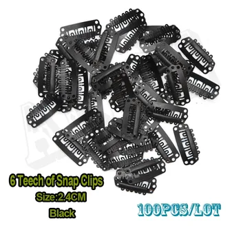 100pcs Small Hair Extension Snap Clips 24mm Hair Extensions Black Metal Clip For Weaving
100pcs Small Hair Extension Snap Clips 24mm Hair Extensions Black Metal Clip For Weaving
