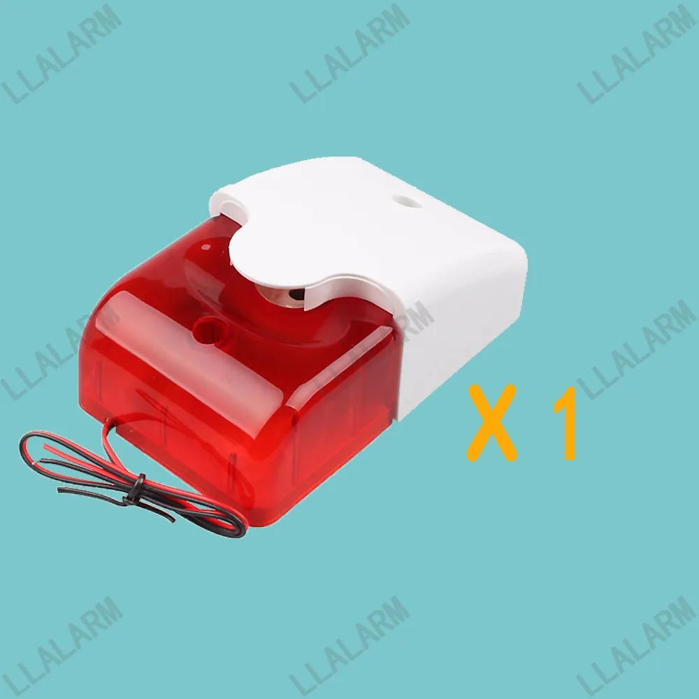 Mini Wired Strobe Siren Durable 12V Sound Alarm Flashing Red Light Home Security System 115dB | Безопасность и защита