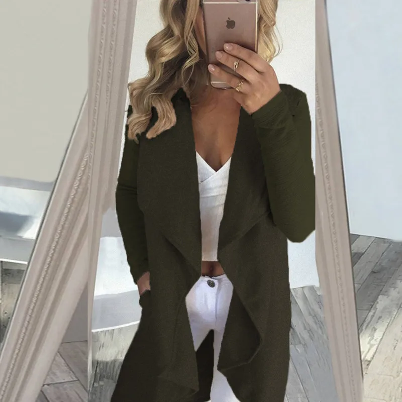 Womens Wool Blend Coat Turn Down Collar Slim Autumn Winter Elegant Female Irregular hem open stitch overcoat with pockets ez*
Womens Wool Blend Coat Turn Down Collar Slim Autumn Winter Elegant Female Irregular hem open stitch overcoat with pockets ez*