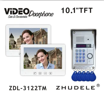 ZHUDELE Top Quality Intercom Doorbell System 10.1" Color Video Door Phone Kits 2 Monitor + RFID Access Waterproof CCD Camera
ZHUDELE Top Quality Intercom Doorbell System 10.1" Color Video Door Phone Kits 2 Monitor + RFID Access Waterproof CCD Camera