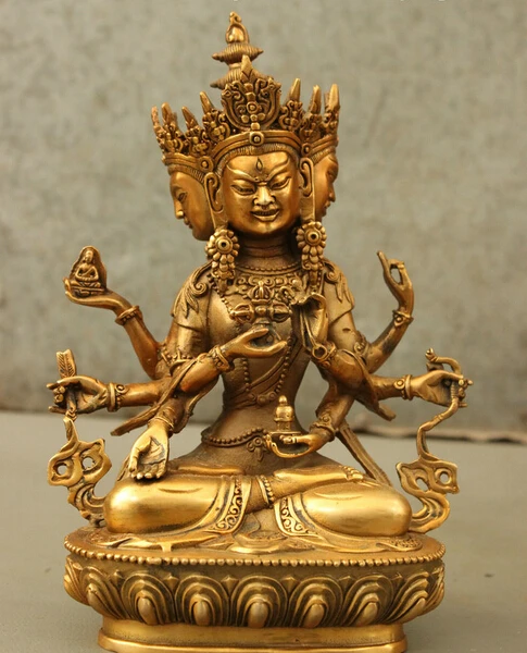 wholesale factory Tibet Bronze Copper Gilt Vajra 3 Head 8 Arms Namgyalma & Ushnishavijaya Statue
wholesale factory Tibet Bronze Copper Gilt Vajra 3 Head 8 Arms Namgyalma & Ushnishavijaya Statue