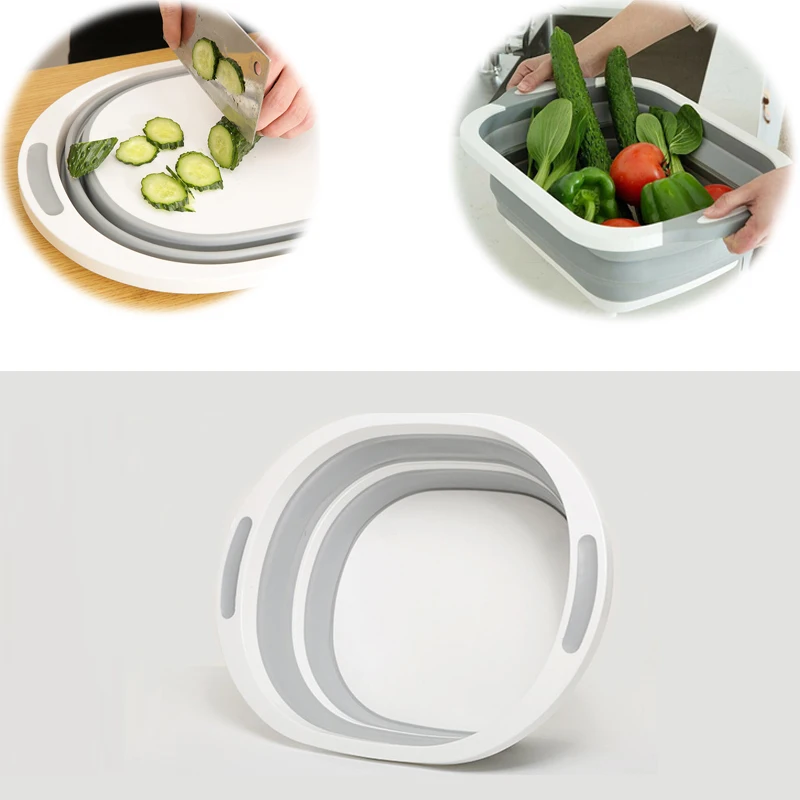 4-IN-1 Chopping Board Foldable Multi-function Wash Basin Vegetable Cleaning Bucket Kitchen Cutting Board Space-saving Basket
4-IN-1 Chopping Board Foldable Multi-function Wash Basin Vegetable Cleaning Bucket Kitchen Cutting Board Space-saving Basket
