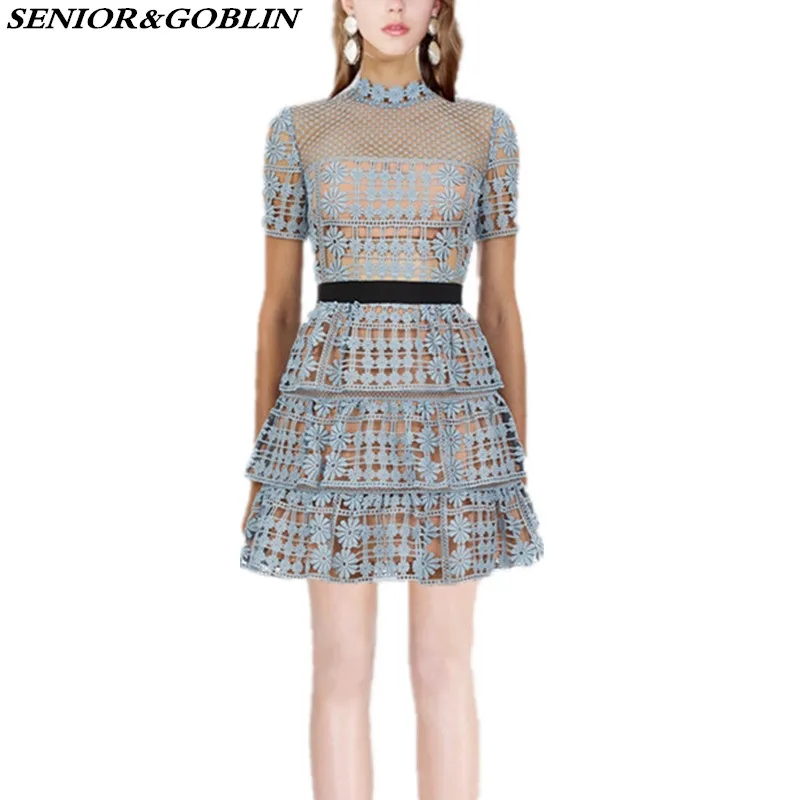 Vintage 2019 New Self Portrait Dress Summer High Quality Blue Lace Dress Women Sexy Floral Hollow Out Party Dress Mini Vestidos
Vintage 2019 New Self Portrait Dress Summer High Quality Blue Lace Dress Women Sexy Floral Hollow Out Party Dress Mini Vestidos