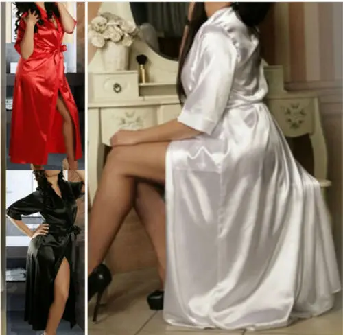 Women Silk Robe 2019 New Ladies Sexy Long Soild Dressing Gown Bath Robe Babydoll Lingerie Summer Nightdress Clothes
Women Silk Robe 2019 New Ladies Sexy Long Soild Dressing Gown Bath Robe Babydoll Lingerie Summer Nightdress Clothes
