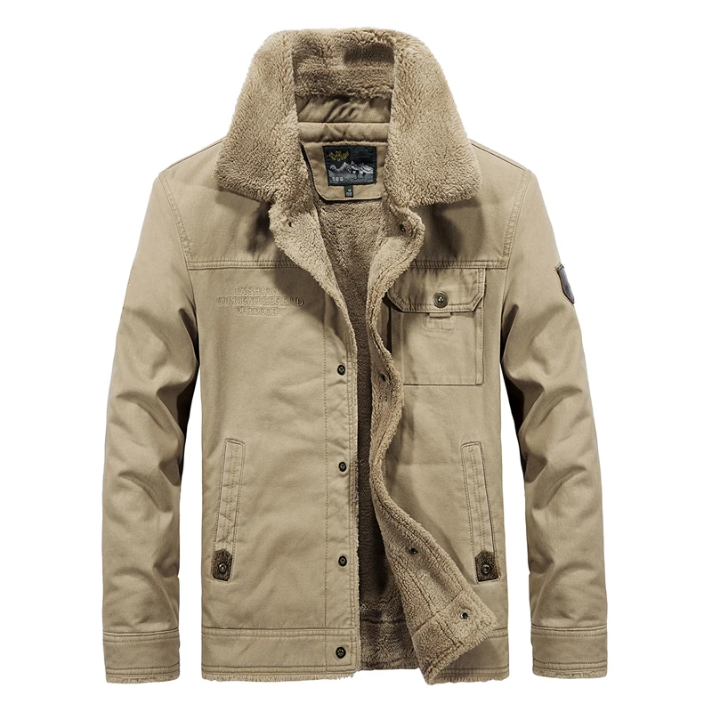 Fashion Winter Jackets Men Military Style Velvet Thick Casual Warm Parka Men Khaki Large Size M-6XL Outwear Big Man Cargo Coats
Fashion Winter Jackets Men Military Style Velvet Thick Casual Warm Parka Men Khaki Large Size M-6XL Outwear Big Man Cargo Coats