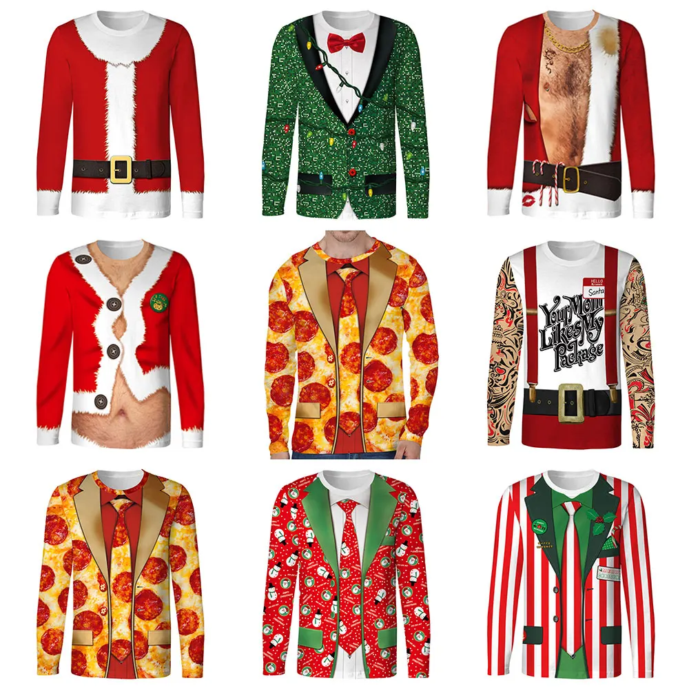 2018 Autumn Funny Cosplay Pizza Christmas Santa Claus Prints Fitness Workout Long Sleeve Man T-shirt Women Men T Shirt Tops Tees
2018 Autumn Funny Cosplay Pizza Christmas Santa Claus Prints Fitness Workout Long Sleeve Man T-shirt Women Men T Shirt Tops Tees