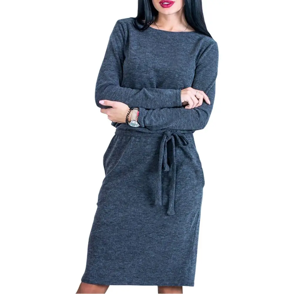 Spring Women Dress 2018 New Long Sleeve Loose Casual Dress Knee Length Autumn Dresses Pockets Female LX364
Spring Women Dress 2018 New Long Sleeve Loose Casual Dress Knee Length Autumn Dresses Pockets Female LX364