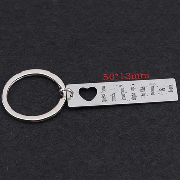 Hollow Heart Keychain Engraved G*ess How Much I Love You Right Up To The Moon And Back Love Jewelry For Lovers Trendy Gift
Hollow Heart Keychain Engraved G*ess How Much I Love You Right Up To The Moon And Back Love Jewelry For Lovers Trendy Gift