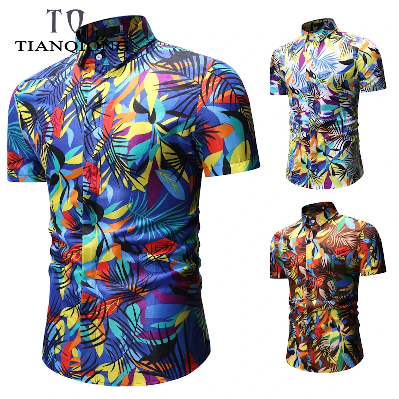 2019 NEW Men Summer Hawaiian Short Sleeve Shirts Plus Size M-3XL Flower Casual Beach Blouse Tee Tops Shirt European Size
2019 NEW Men Summer Hawaiian Short Sleeve Shirts Plus Size M-3XL Flower Casual Beach Blouse Tee Tops Shirt European Size